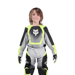 BLUZA MOTOCYKLOWA JUNIOR FOX 180 COLLECT GREY YELLOW  ENDURO CROSS