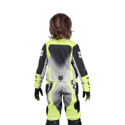 BLUZA MOTOCYKLOWA JUNIOR FOX 180 COLLECT GREY YELLOW  ENDURO CROSS
