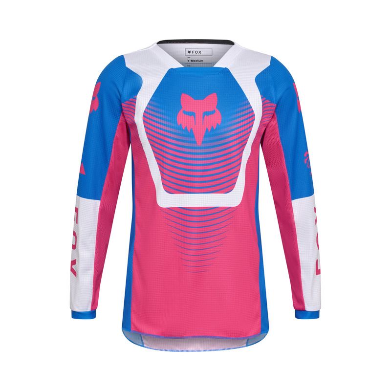 BLUZA MOTOCYKLOWA JUNIOR FOX 180 COLLECT BLUE PINK  ENDURO CROSS
