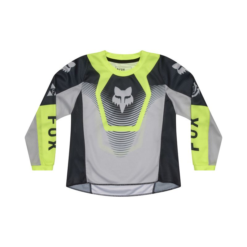 BLUZA MOTOCYKLOWA JUNIOR FOX 180 COLLECT GREY YELLOW  ENDURO CROSS