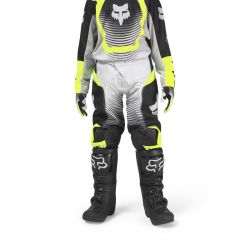 SPODNIE MOTOCYKLOWE JUNIOR FOX 180 COLLECT GREY YELLOW 22 ENDURO CROSS