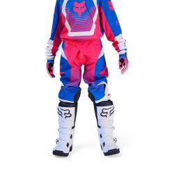 SPODNIE MOTOCYKLOWE JUNIOR FOX 180 COLLECT BLUE PINK  ENDURO CROSS