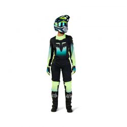 SPODNIE MOTOCYKLOWE DAMSKIE FOX 180 FLORA BLACK YELLOW  ENDURO CROSS