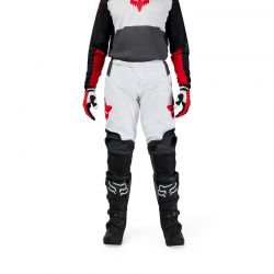 SPODNIE MOTOCYKLOWE FOX 180 FLOW WHITE RED  ENDURO CROSS