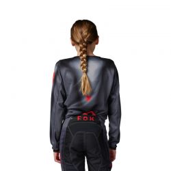 BLUZA MOTOCYKLOWA JUNIOR FOX 180 INTERFERE GREY RED  ENDURO CROSS