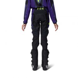 SPODNIE MOTOCYKLOWE JUNIOR FOX 180 INTERFERE BLACK BLUE  ENDURO CROSS