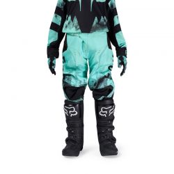 SPODNIE MOTOCYKLOWE JUNIOR FOX 180 KAIROS TURQUOISE  ENDURO CROSS