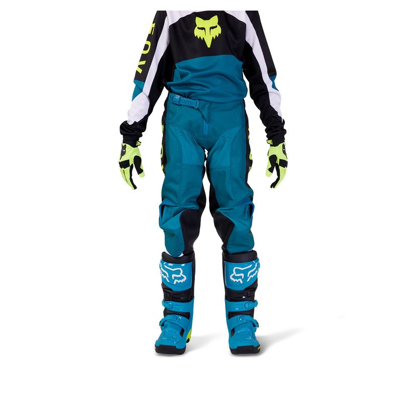 SPODNIE MOTOCYKLOWE JUNIOR FOX 180 NITRO MAUI BLUE  ENDURO CROSS