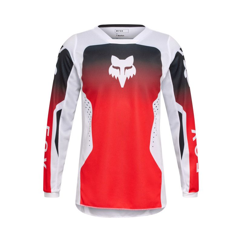 BLUZA MOTOCYKLOWA JUNIOR FOX 180 SHIELD FLUO RED  ENDURO CROSS