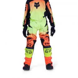 SPODNIE MOTOCYKLOWE JUNIOR FOX 180 SHIELD FLUO YELLOW  ENDURO CROSS