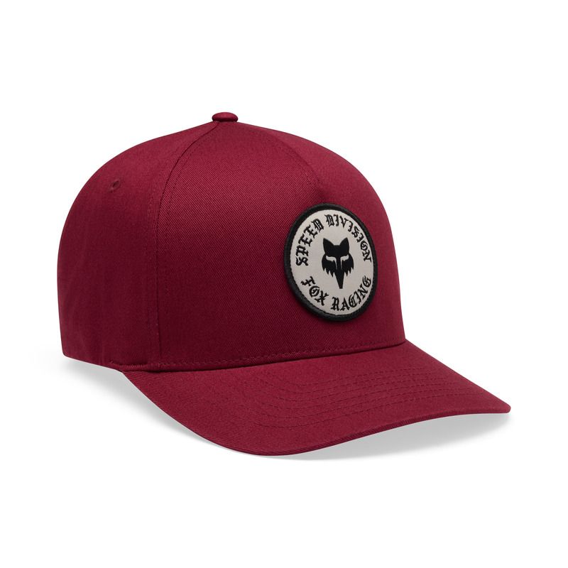 CZAPKA Z DASZKIEM FOX BADGE FLEXFIT CABERNET  ENDURO CROSS