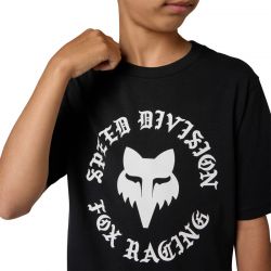 T-SHIRT JUNIOR FOX BADGE ULTRA BLACK  ENDURO CROSS