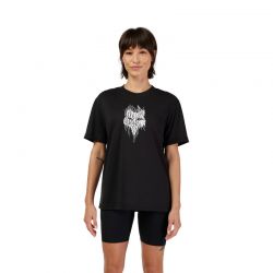 T-SHIRT DAMSKI FOX BARK TECH BLACK  ENDURO CROSS