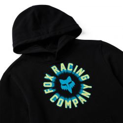 BLUZA Z KAPTUREM JUNIOR FOX BEAM FLEECE PO BLACK  ENDURO CROSS