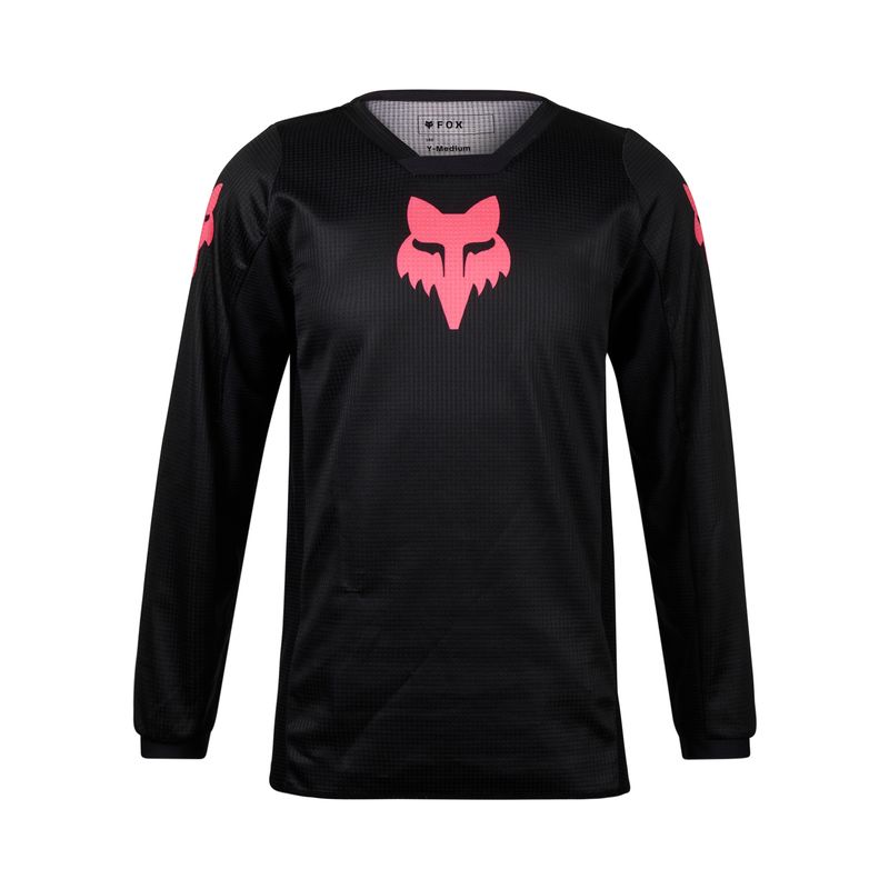 BLUZA MOTOCYKLOWA JUNIOR FOX GIRLS BLACKOUT BLACK BLACK  ENDURO CROSS