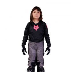 BLUZA MOTOCYKLOWA JUNIOR FOX GIRLS BLACKOUT BLACK BLACK  ENDURO CROSS