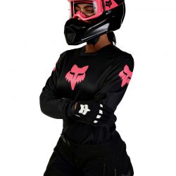 BLUZA MOTOCYKLOWA DAMSKA FOX BLACKOUT BLACK BLACK  ENDURO CROSS