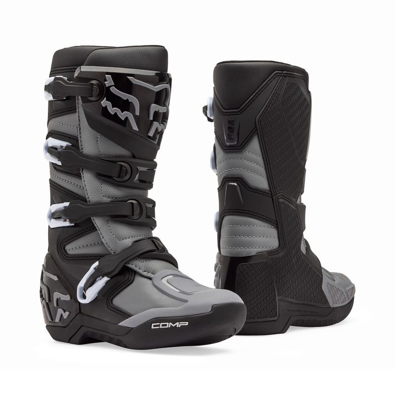 BUTY MOTOCYKLOWE JUNIOR FOX COMP CORE BLACK GREY Y5 (WKŁADKA 225MM) ENDURO CROSS