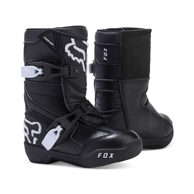 BUTY MOTOCYKLOWE JUNIOR FOX COMP BLACK Y12 (WKŁADKA 181MM) ENDURO CROSS
