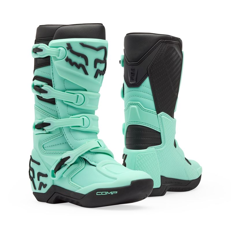 BUTY MOTOCYKLOWE JUNIOR FOX COMP TEAL Y3 (WKŁADKA 222MM) ENDURO CROSS