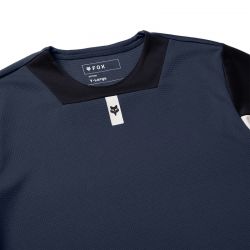 KOSZULKA ROWEROWA Z DŁUGIM RĘKAWEM JUNIOR FOX DEFEND GALAXY BLUE  ENDURO CROSS