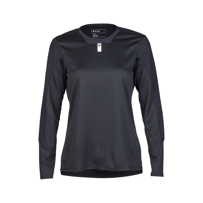 KOSZULKA ROWEROWA Z DŁUGIM RĘKAWEM DAMSKA FOX DEFEND BLACK  ENDURO CROSS