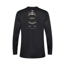 KOSZULKA ROWEROWA Z DŁUGIM RĘKAWEM JUNIOR FOX DEFEND PARK BLACK  ENDURO CROSS