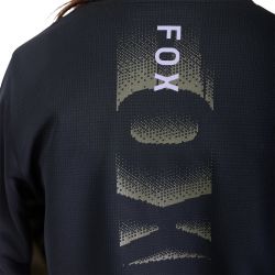 KOSZULKA ROWEROWA Z DŁUGIM RĘKAWEM JUNIOR FOX DEFEND PARK BLACK  ENDURO CROSS