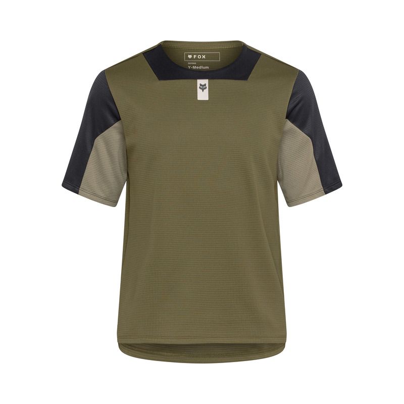 KOSZULKA ROWEROWA JUNIOR FOX DEFEND OLIVE GREEN  ENDURO CROSS