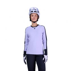 KOSZULKA ROWEROWA Z DŁUGIM RĘKAWEM DAMSKA FOX DEFEND THERMAL LILAC  ENDURO CROSS