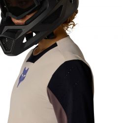 KOSZULKA ROWEROWA Z DŁUGIM RĘKAWEM DAMSKA FOX DEFEND PARK CHALK  ENDURO CROSS
