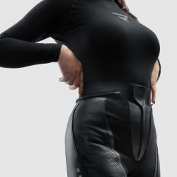 SPODNIE MOTOCYKLOWE SKÓRZANE DAMSKIE REBELHORN DIVA BLACK (DŁUGA NOGAWKA) 
