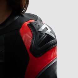 KURTKA MOTOCYKLOWA SKÓRZANA DAMSKA REBELHORN DIVA RS BLACK RED 