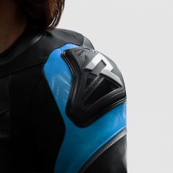 KURTKA MOTOCYKLOWA SKÓRZANA DAMSKA REBELHORN DIVA RS BLACK BLUE 