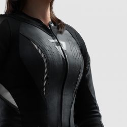 KURTKA MOTOCYKLOWA SKÓRZANA DAMSKA REBELHORN DIVA RS BLACK WHITE 