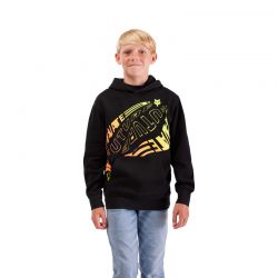 BLUZA Z KAPTUREM JUNIOR FOX ELEVATED FLEECE PO BLACK  ENDURO CROSS