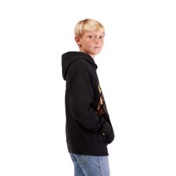 BLUZA Z KAPTUREM JUNIOR FOX ELEVATED FLEECE PO BLACK  ENDURO CROSS