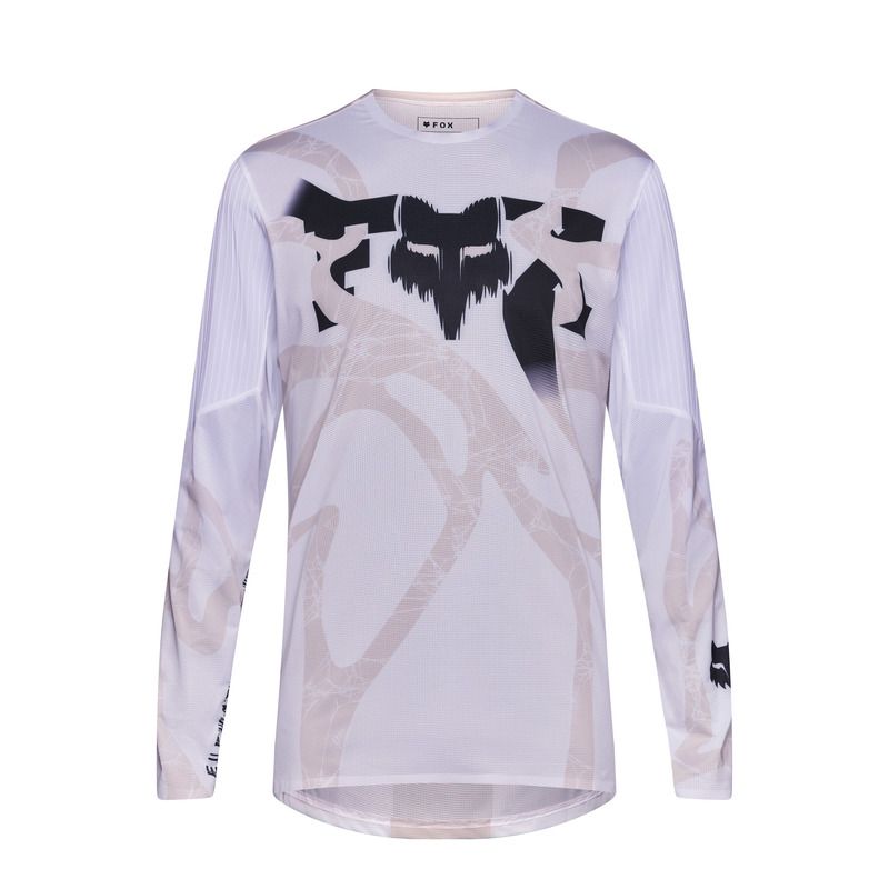 KOSZULKA ROWEROWA Z DŁUGIM RĘKAWEM FOX FLEXAIR DIFFUSE SE WHITE  ENDURO CROSS