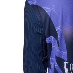 KOSZULKA ROWEROWA Z DŁUGIM RĘKAWEM FOX FLEXAIR DIFFUSE SE BLUEBERRY  ENDURO CROSS