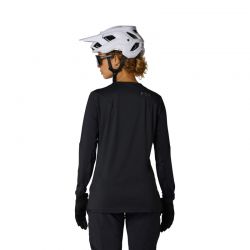 KOSZULKA ROWEROWA Z DŁUGIM RĘKAWEM DAMSKA FOX FLEXAIR BLACK  ENDURO CROSS