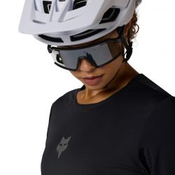 KOSZULKA ROWEROWA Z DŁUGIM RĘKAWEM DAMSKA FOX FLEXAIR BLACK  ENDURO CROSS