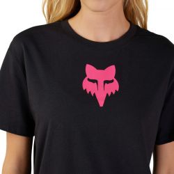 T-SHIRT DAMSKI FOX HEAD BLACK PINK  ENDURO CROSS