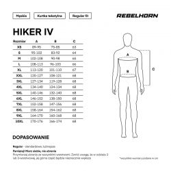 KURTKA MOTOCYKLOWA TEKSTYLNA REBELHORN HIKER 4 BLACK DARK GREY RED 