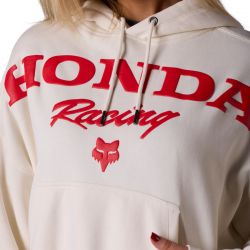 BLUZA Z KAPTUREM DAMSKA FOX HONDA FLEECE PO OFF WHITE  ENDURO CROSS