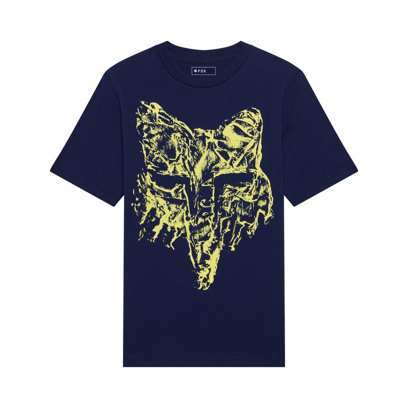 T-SHIRT JUNIOR FOX IMAGE PRINT HEAD NAVY  ENDURO CROSS