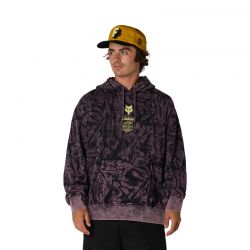 BLUZA Z KAPTUREM FOX IMAGE PRINT OVERSIZED FLEECE PO PLUM PERFECT  ENDURO CROSS