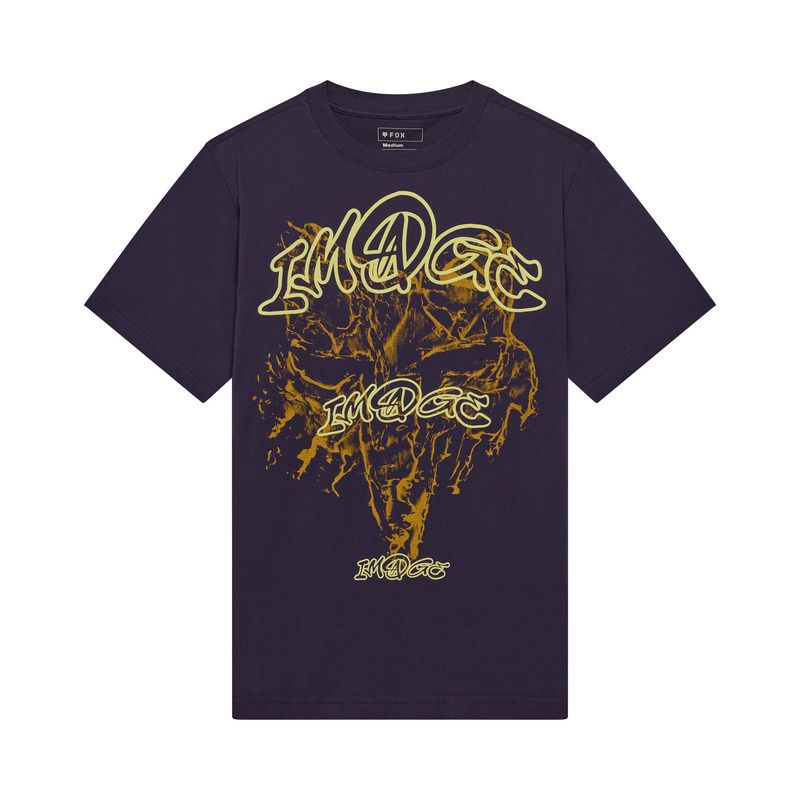 T-SHIRT FOX IMAGE PRINT PLUM OVERSIZED PERFECT  ENDURO CROSS