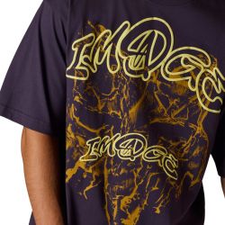 T-SHIRT FOX IMAGE PRINT PLUM OVERSIZED PERFECT  ENDURO CROSS