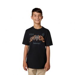 T-SHIRT JUNIOR FOX IMAGE PRINT ULTRA BLACK  ENDURO CROSS
