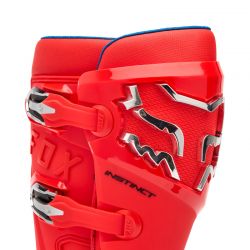 BUTY MOTOCYKLOWE FOX INSTINCT FLUO RED 10.5 (WKŁADKA 273MM) ENDURO CROSS